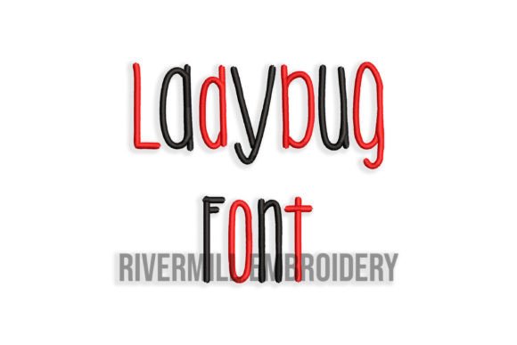 2 Ladybug Machine Embroidery Font