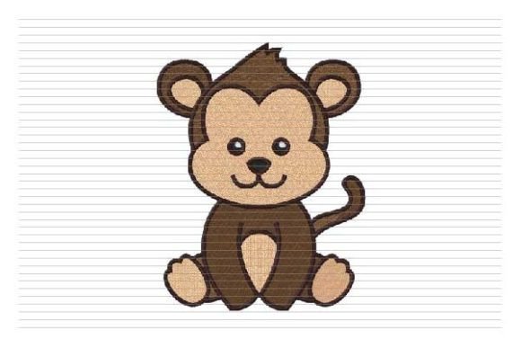 Baby Monkey Embroidery