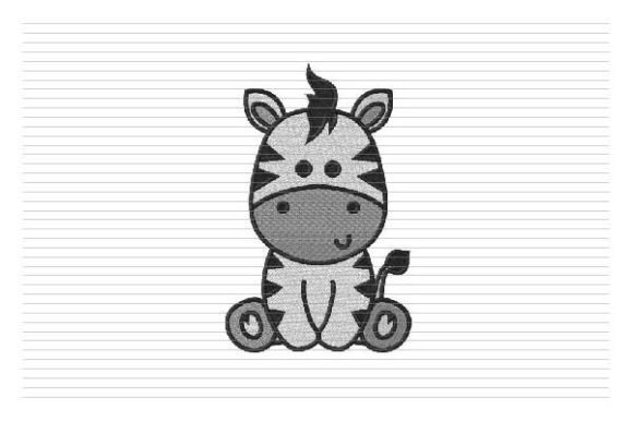 Baby Zebra Embroidery