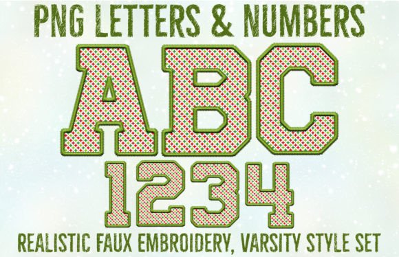 Christmas Faux Embroidery Alpha Set
