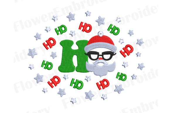 Cool Santa Machine Embroidery Design