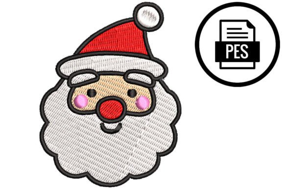 Cute Santa Embroidery Christmas