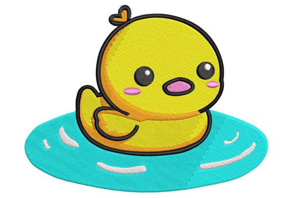 Digitized Cute Duck Embroidery Delight