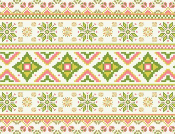 Ethnic Floral Embroidery Pattern