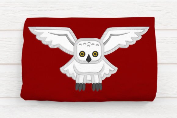 Flying Owl Applique Embroidery