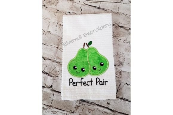 Perfect Pair Pears Applique Embroidery